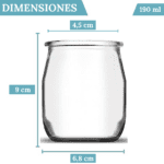 botes de cristal de 190 ml