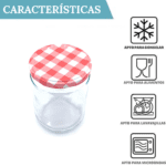 12 Tarros de Cristal con Tapa de 450 ml