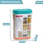 6 Botes para Pasta, Arroz, Legumbres