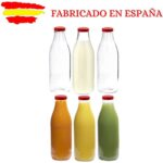 6 Botellas de Cristal de 1000 ml