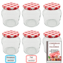 6 tarros de cristal de 720 ml ovalados