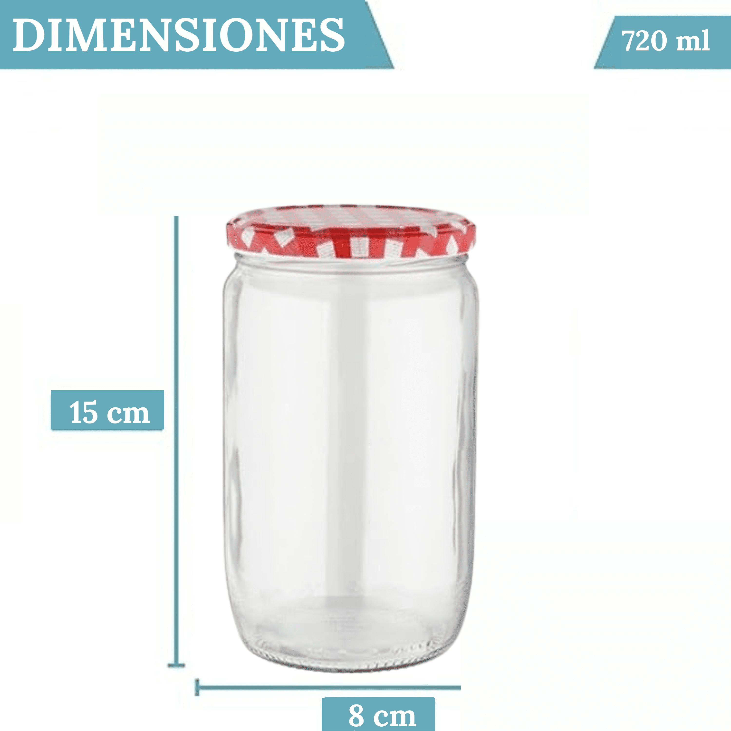 12 Tarros de cristal con tapa de rosca de 140 ml. + Ebook de 102