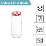 12 Tarros de Cristal de 570 ml