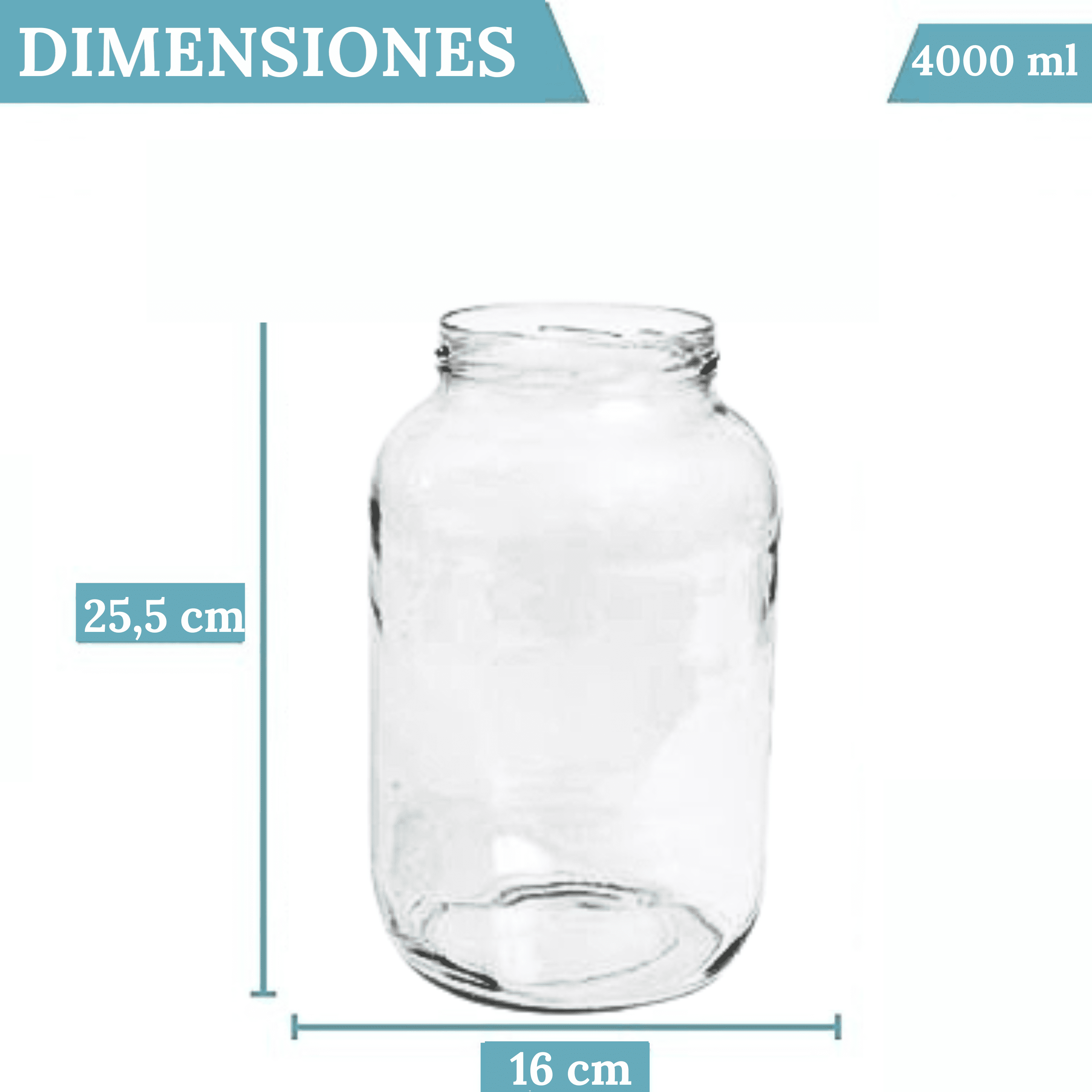 Bote de cocina de cristal 4,5 litros