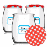 6 Vasos de cristal para yogur y postre de 150 ml