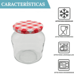 12 Tarros de Cristal de 720 ml Ovalados