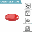 12 Tapas metalicas diametro 77 de rosca + 12 Etiquetas para Botes herméticos de Cristal de 350 ml, 450 ml y 500 ml. Tapas de Repuesto para tarros de Vidrio (Tapas Rojas)