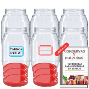 6 Tarros de 1000 ml