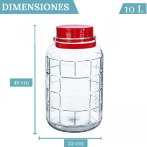 Bote de vidrio 10 litros