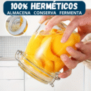 4 Tarros de Cristal Herméticos 1000 ml – Tarros herméticos de Almacenamiento para Alimentos