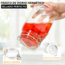 4 Tarros de Cristal Herméticos 1500 ml – Tarros herméticos de Almacenamiento para Alimentos, Conservación Fresca y Organizada - Incluye Etiquetas + Ebook de 102 Recetas (1,5 litros)