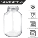 Tarros de cristal herméticos de 4 litros