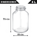 Tarros de cristal herméticos de 4 litros