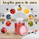 12 Tarros de Cristal de 350 ml con Tapas de Metal