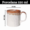 Set De Tazas De Porcelana 320 Ml - Diseño Elegante
