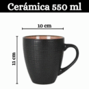 Juego de 6 Tazas Grandes de 550 ml de Cerámica Texturizadas - Diseño Moderno y Elegante