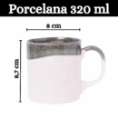 Tazas De Porcelana 320 ml Azul