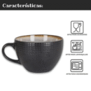 Juego de 6 Tazones de Cerámica de 425 ML - Diseño Moderno y Texturizado